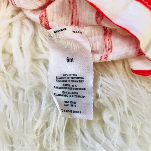 Carter’s Red Striped Baby Tunic - Size 6 months - Picture 4 of 4